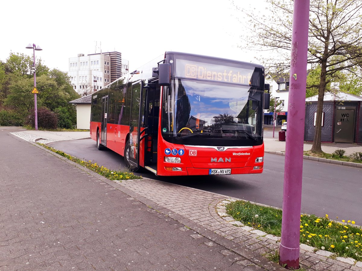Westfalenbus 491
Aufgenommen am 25 April 2019
Meschede, Bahnhof/Busbahnhof
HSK NV 491