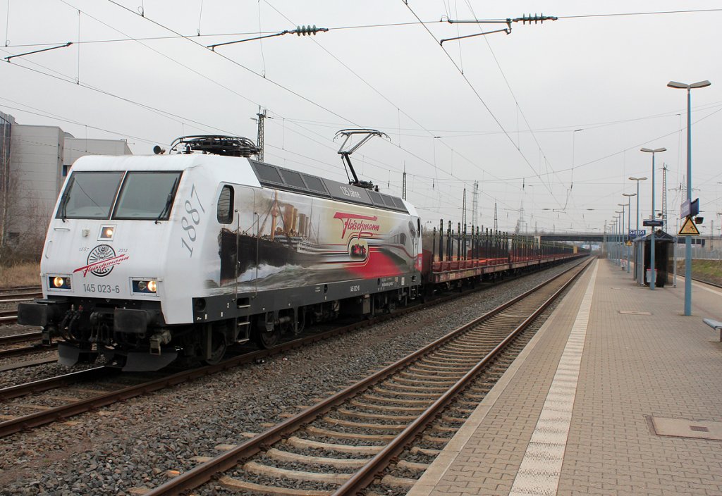 145 023-6 (145 083-2)  125 Jahre Fleischmann  der PRESS in H�rth-Kalscheuren am 05.04.2013