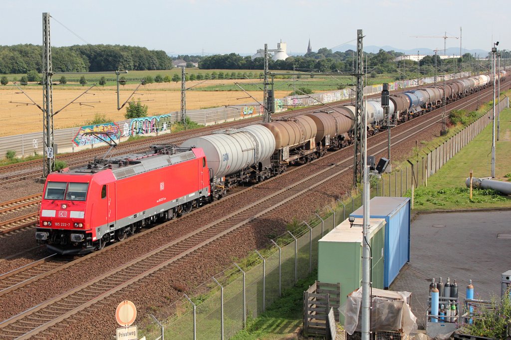 185 222-7 bei Porz(Rhein) am 05.08.2013