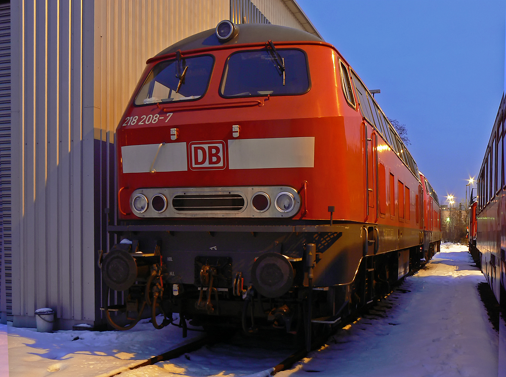 218 208-7 in Gremberg am 27.12.2010