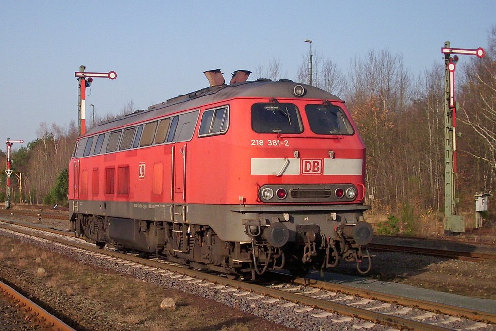 218 381-2 beim umsetzen (20.11.09)
