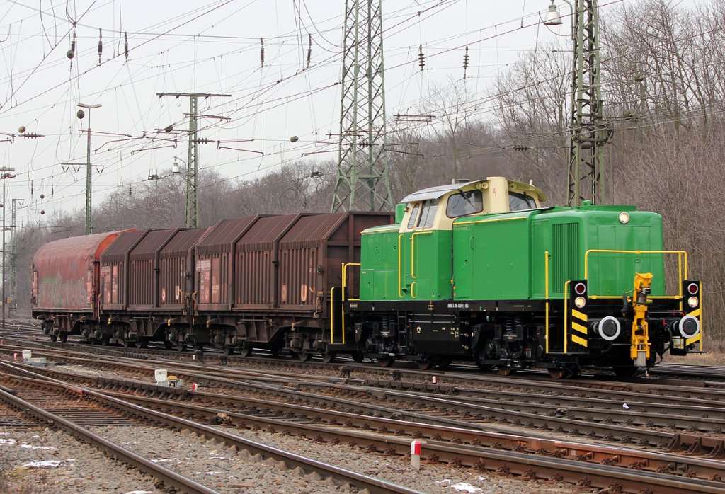 295 049-1 der Brohltalbahn im Einsatz f�r die RSE, aufgenommen in Gremberg am 15.03.2013