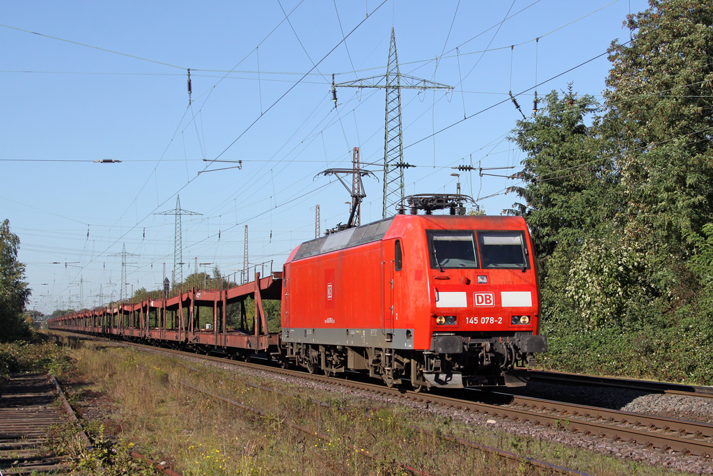 Die 145 078-2 in Ratingen Lintorf am 30,09,11
