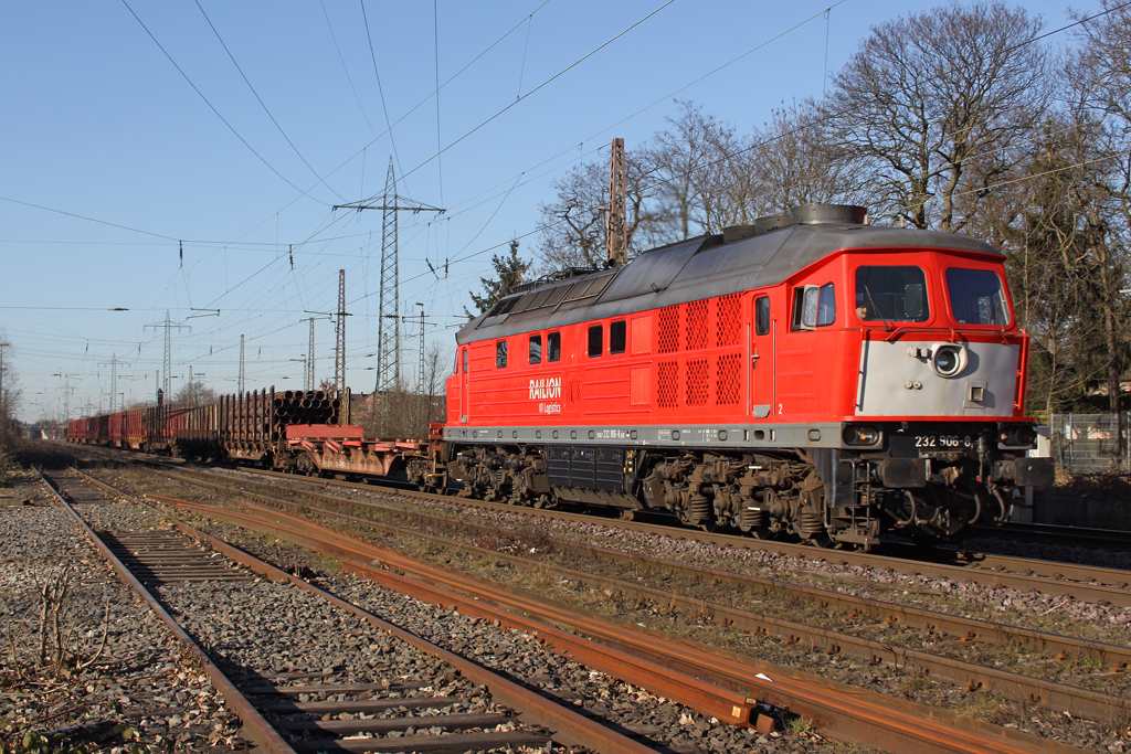 Die 232 906-8 in Ratingen Lintorf am 07,03,11