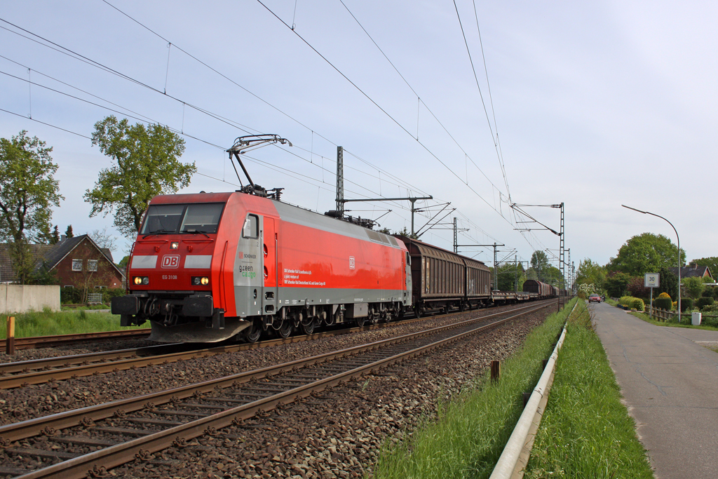 Die EG 3108 in Brokstedt am 18,05,12