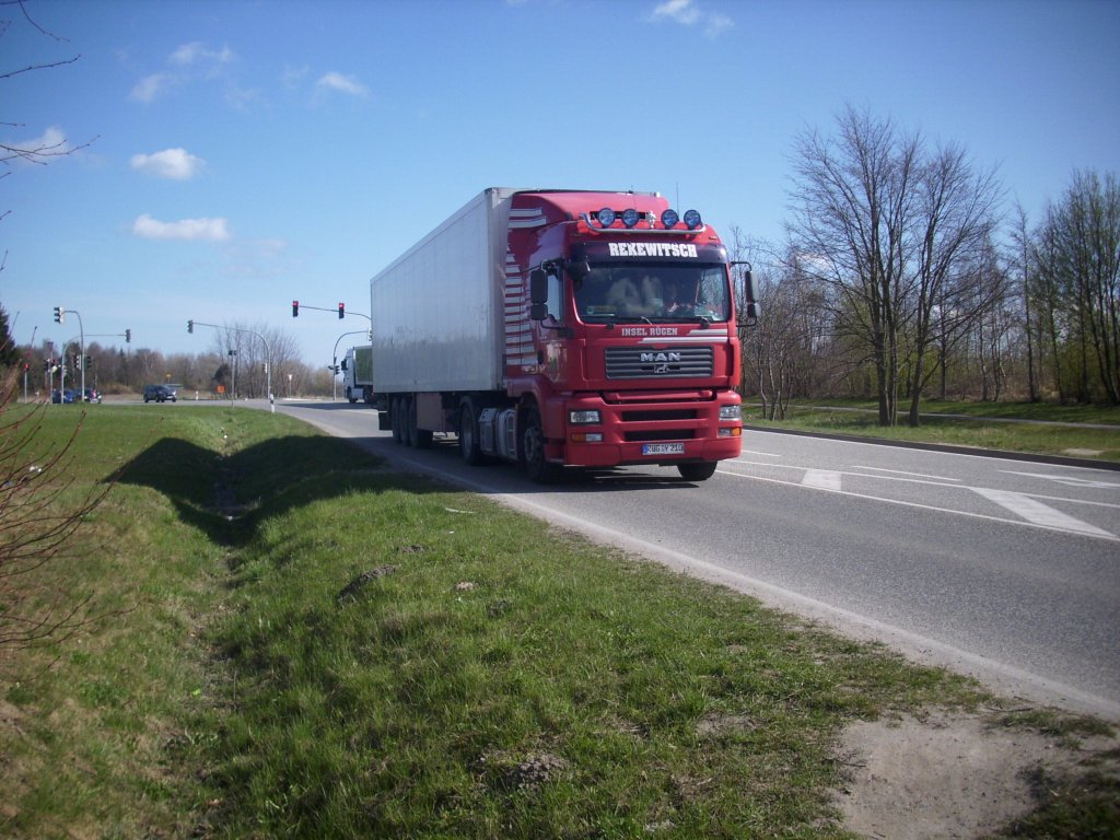MAN Sattelzug in Sassnitz.