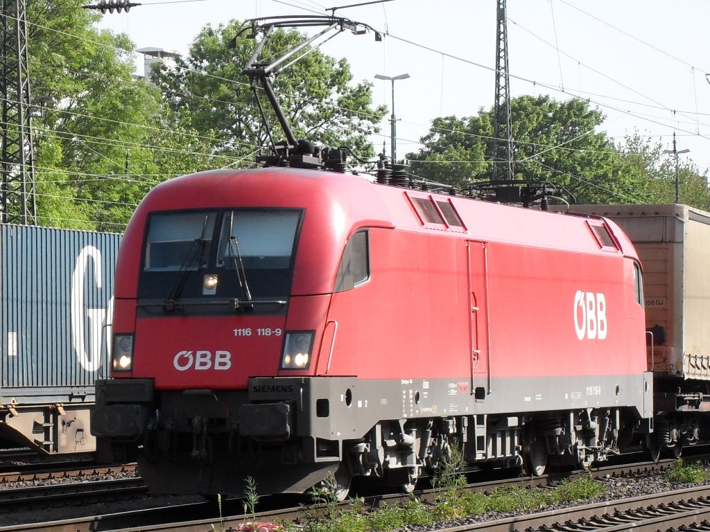 �BB 1116 118-9 mit dem Wenzel im Sommer in K�ln West