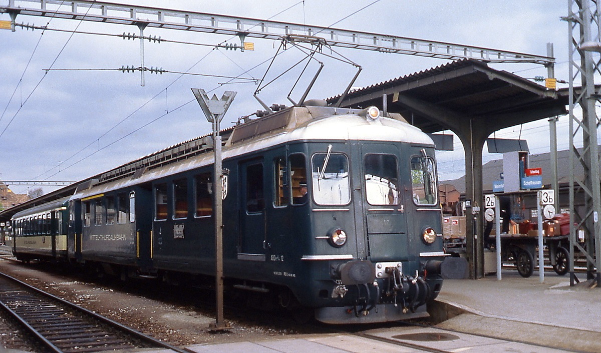 ABDe 4/4 der Mittel-Thurgau-Bahn im Fr�hjahr 1979 in Konstanz