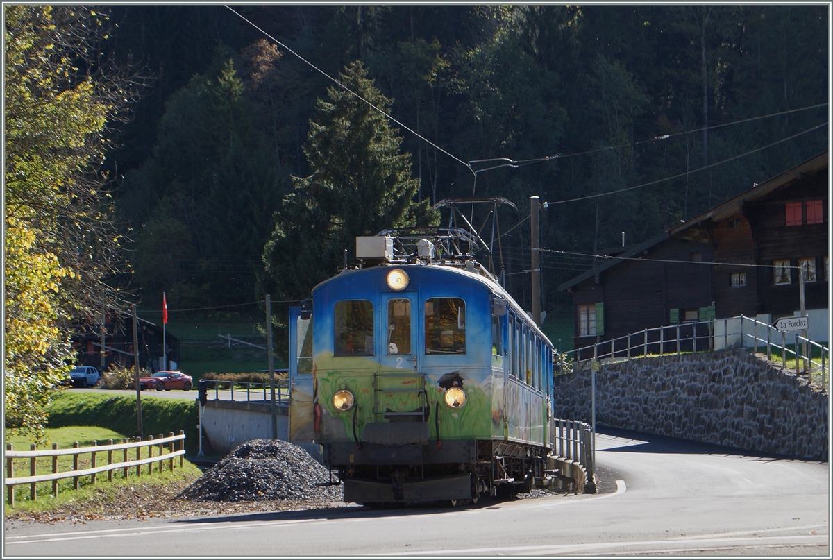Der ASD BDe 4/4 Nä 2 erreicht Les PLanches (Aigle).
18. Oktober 2018
