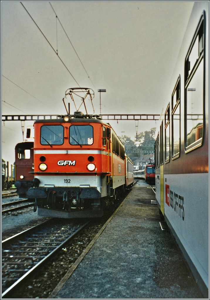 Die Ae 417 192 der GFM in Romont. 
17. Sept. 2002
