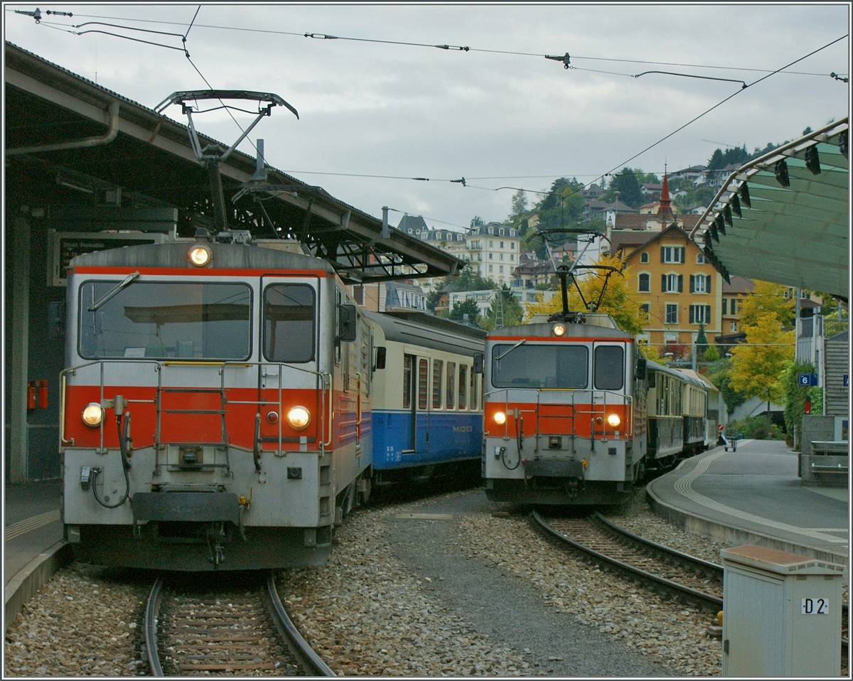 Die beinden von der MOB übernommen GFM / TPF GDe 4/4 in Montreux.
01. Okt. 2008