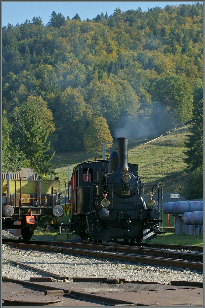 Die CTVJ E 3/3 8494 in Le Pont.
4. Okt. 2009 