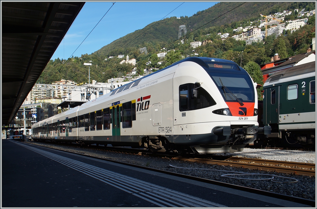 Ein ETR 524 der Trenord in Locarno.
25. Sept. 2015