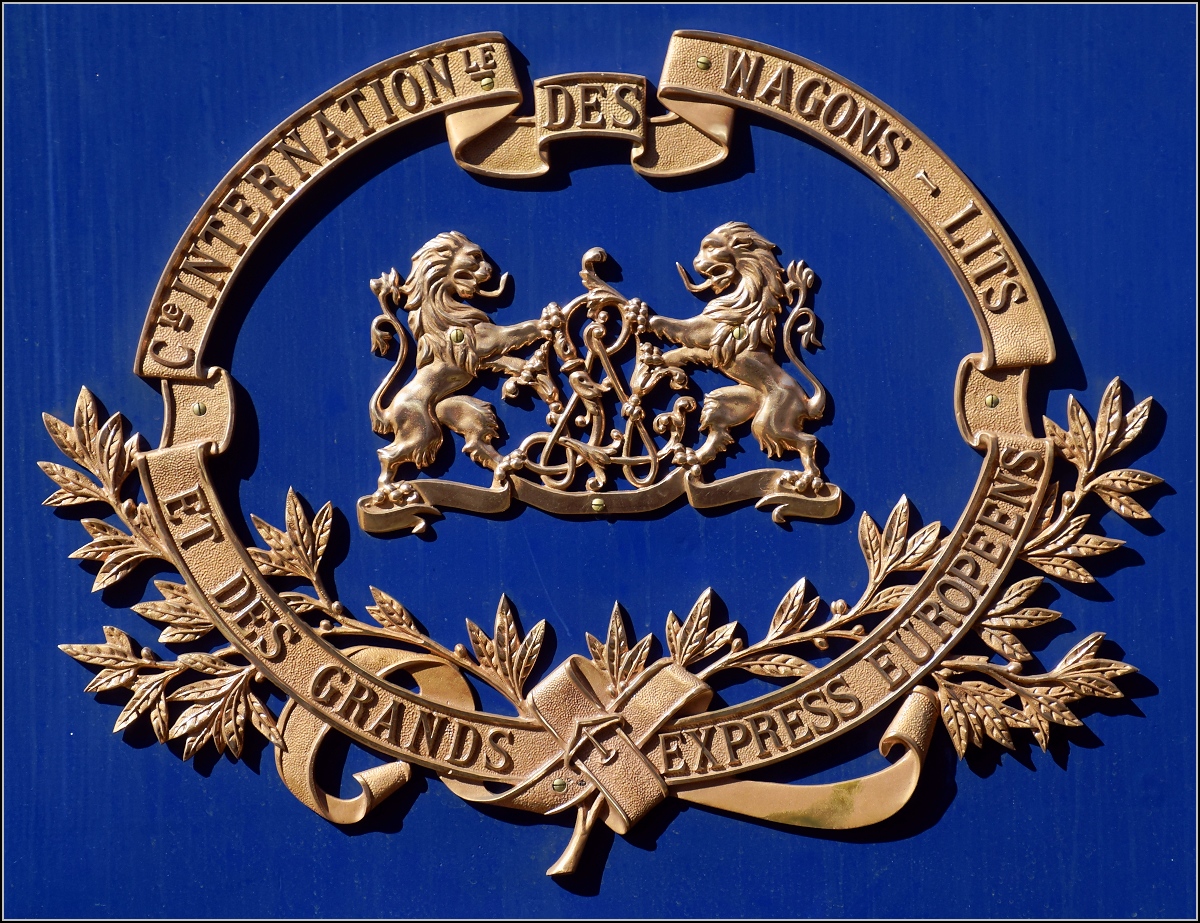 Einmal mehr aber in sch�nem Licht das Emblem der Companie Internationale de Wagon-Lits et des Grands Express Europeens. Seewen, September 2018.