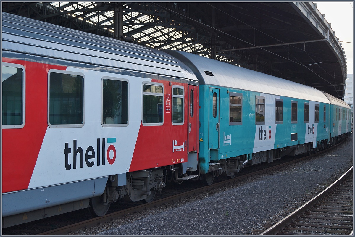 EN Thello Liege- und Schlafwagen in Lausanne.
1. Juni 2018