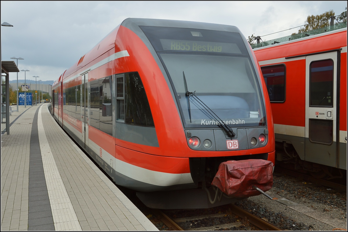 GTW 646 207 der Kurhessenbahn in Korbach. Oktober 2015.