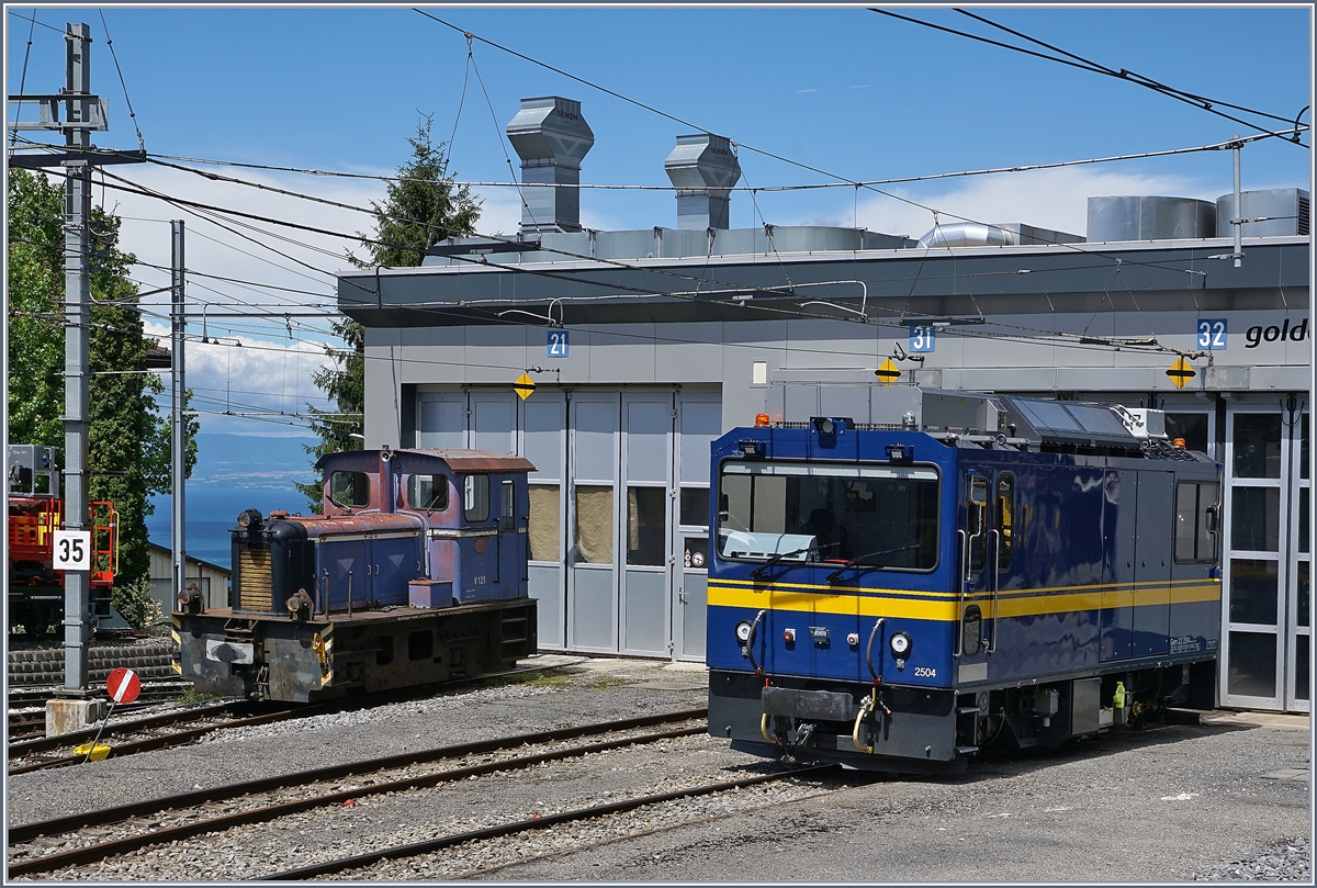 MOB Gem 2/2 2504 und  Tm 2/2 / V 122  in Chernex.
30. Juni 2017