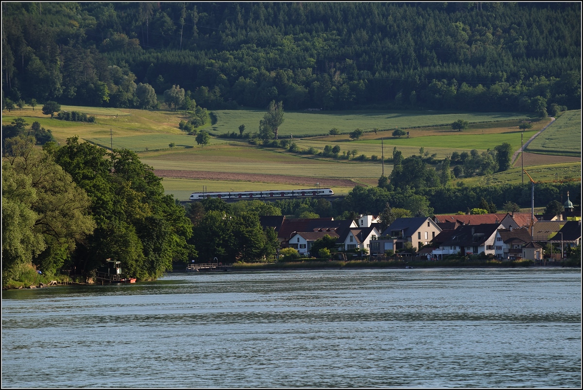 Nicht trivial für den Fotografen, während der Coronakrise Fotos im jeweiligen Nachbarland zu schiessen, aber auch nicht völlig unmöglich. Flirt bei Mumpf. Mai 2020.