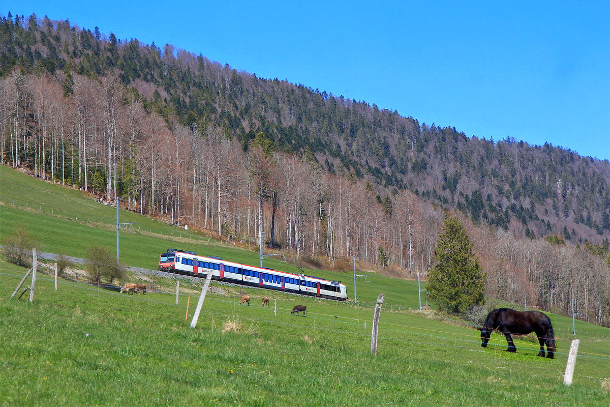 NPZ Domino-Zug bei Renan, Kanton Bern. 23.April 2021 