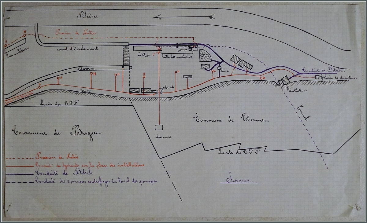Skizze zur Stromversorgung der geplanten Simplonnliene Brig - Iselle.
