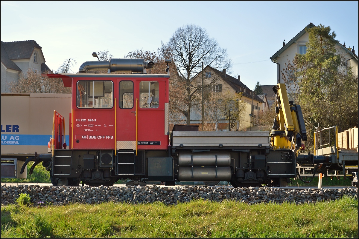 Tm 232 036-5 in Neuhausen am Rheinfall. M�rz 2014.