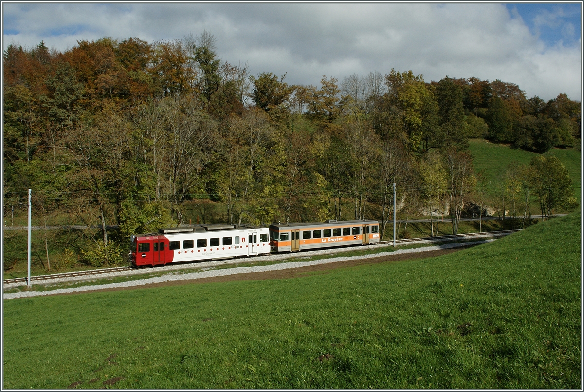 TPF Regioanlzug zwischen Châtel St-Denis und Remaufens. 
30.10.2013