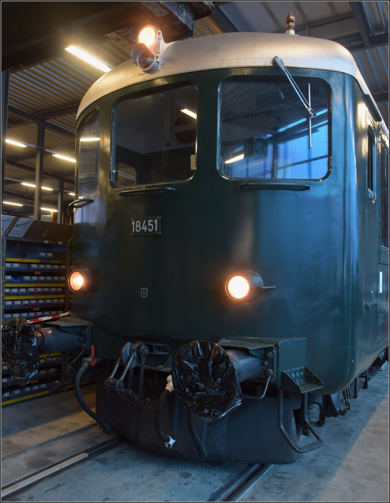 Depotfest Olten.

Am 4/4 1001, seit dem Umbau Bm 18451, war eine der wenigen Dieselloks aus Schweizer Produktion in der Schweiz. August 2023.