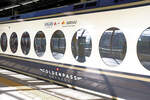 Der Nankai-Privatkonzern, die japanische Partnerbahn der MOB: Der Goldenpass Express, der von hier zum Internationalen Flughafen Kansai fährt.