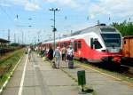 Stadler Flirt in Ungarn: 5341 025-4 von Budapest nach Eger am 13.06.2011 in F�zesabony