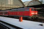 Die 218 479-4 steht am fr�hen Dienstag Abend im Frankfurter Hbf.