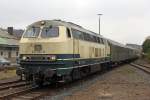 Die 216 224-6 bei der Einfahrt in Frankenberg (Eder) am 23,10,10