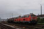 217 015 am 02.08.2010 im Bahnhof von M�hldorf.