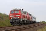 Die 218 340-8 und 218 XXX-X in Morsum am 06,08,11