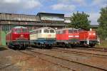 Die 216 067-9 , 217 014-0 , 218 217-8 und 290 001-7 im RIM in K�ln Nippes am 25,08,12