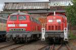 Die 218 217-8 und 290 001-7 im RIM in K�ln Nippes am 25,08,12