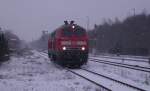 218 389-5 beim umsetzen in Munster.