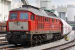 Die 232 241-0 beim der Abfahrt im Rheinkalk Werk W�lfrath am 14,07,09