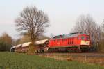 Die 232 283-2 zwischen Dornap-Hahnenfurth und Mettmann am 14,04,10