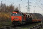Ganz unerwartet kam diese MAK G2000 BB der RTS mit ein Paar Wagen am 17.11.2010 durch Ratingen Lintorf