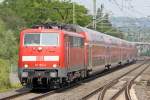 Die 111 153-3 in Wuppertal Vohwinkel am 27,05,10