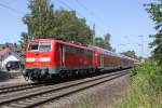 Die 111 014-7 in Ennepetal am 16,07,10