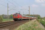 Die 112 155-7 bei Quarnstedt am 08,05,13 