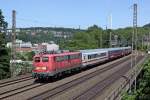 Die 115 205-7 in Wuppertal Sonnborn am 16,06,10