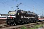 Inzwischen auch schon wieder historisch: 120 159 mit  M�rklin -Werbung.