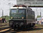 E40 128 am 21.5.2011 bei der Lokparade im DB Museum Koblenz.