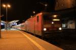 DB 143 905 auf dem Weg nach Trier am 19.01.2010 in Koblenz Hbf