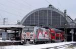 F�r das umstrittene Milliardengrab  Stuttgart 21  wirbt die 146 227.