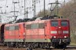Die 151 103-9 und 151 XXX-X in Gremberg am 07,04,10
