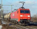 152 077-4 mit Kesselzug in Porz Wahn am 15.12.2010