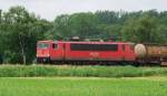 155 035-9, aufgenommen am 22.06.13, bei Mindelaltheim.